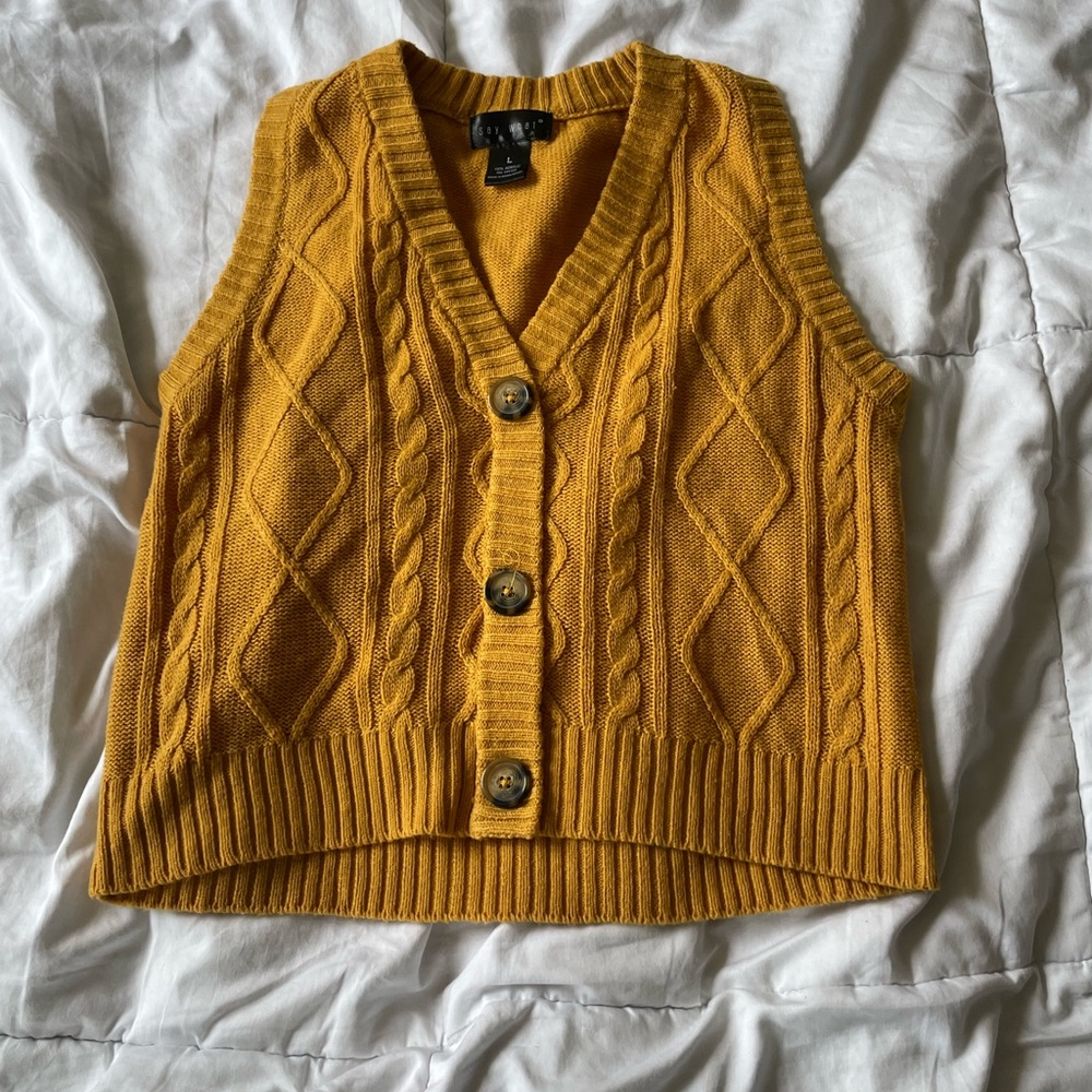 Orange cropped sweater